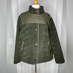 Barbour Aspen Fleece Jacket, Olive, 1X, NWT